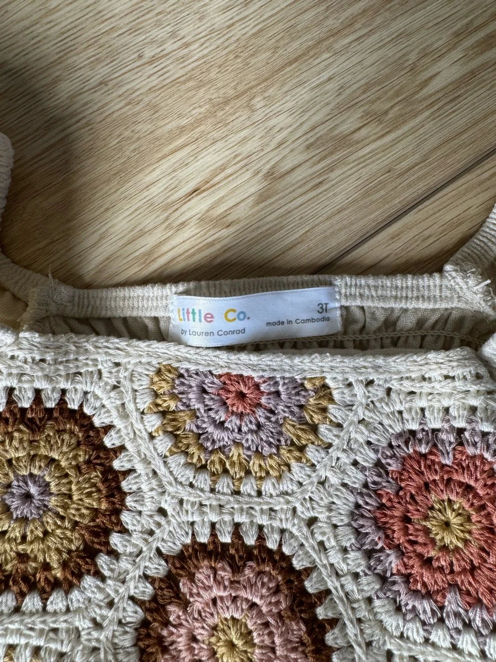 little co long sleeve crochet fall dress
